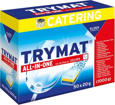 KLEEN TRYMAT ALL-IN-ONE wielofunkcyjne tabletki do zmywarek 50x20g
