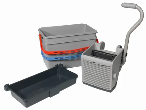 Zestaw wiader Numatic SGA 2 do wózków SCG, 2×22 l z wyciskarką (szary)