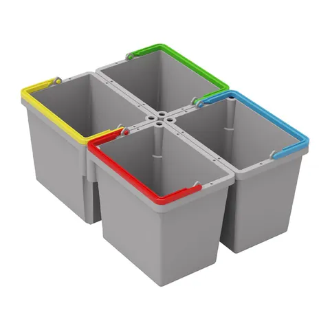 Zestaw 4 wiader 5 l Numatic SRK 21 do wózków EM, SM, PM, kolorowe rączki