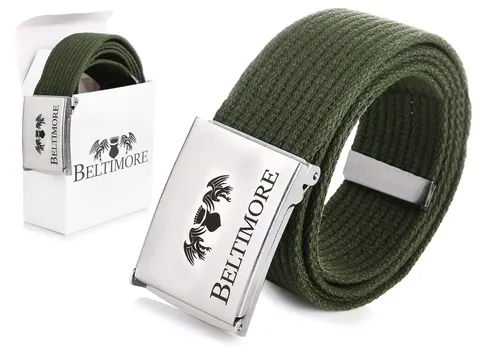 BELTIMORE pasek męski parciany do spodni A010 khaki