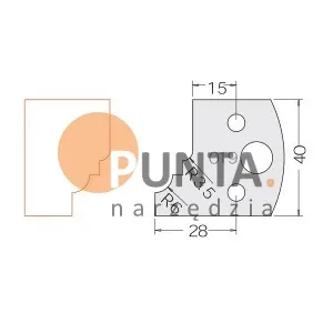 Dimar nóż i ogranicznik HSS prof. 019 40 symbol: D3301940