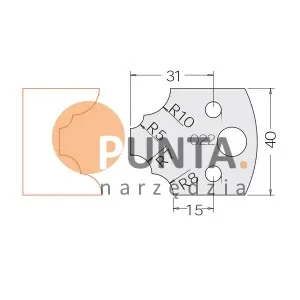 Dimar nóż i ogranicznik HSS prof.022 40 symbol: D3302240