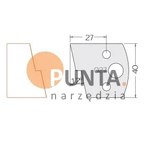 Dimar nóż i ogranicznik HSS prof.027 40 symbol: D3302740 D3402740