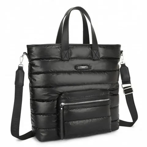 LUIGISANTO torebka damska shopper pikowana L054 czarna