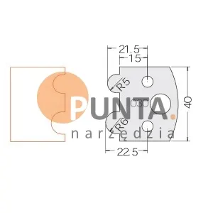 Dimar nóż i ogranicznik HSS prof.030 40 symbol: D3303040
