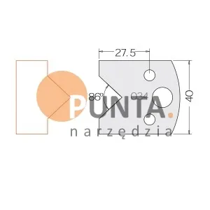 Dimar nóż i ogranicznik HSS prof. 034 40 symbol: D3303440 D3403440