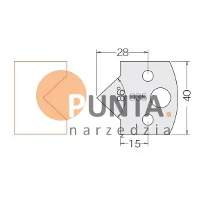 Dimar nóż i ogranicznik HSS prof. 035 40 symbol: D3303540