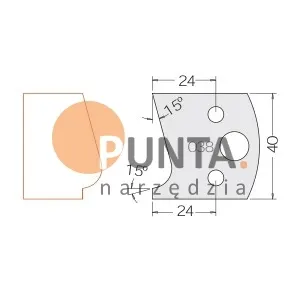 Dimar nóż i ogranicznik HSS prof. 038 40 symbol: D3303840