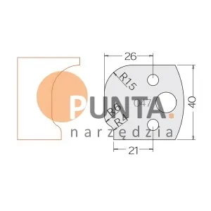 Dimar nóż i ogranicznik HSS prof. 047 40 symbol: D3304740