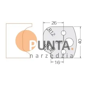 Dimar nóż i ogranicznik HSS prof. 048 40 symbol: D3304840 D3404840