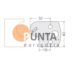 Dimar nóż i ogranicznik HSS prof. 058 40 symbol: D3305840