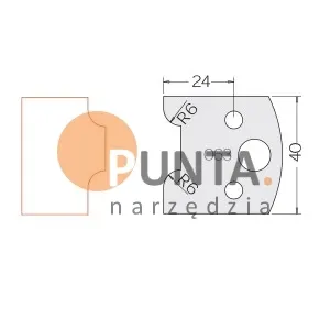 Dimar nóż i ogranicznik HSS prof. 063 40 symbol: D3306340 D3406340
