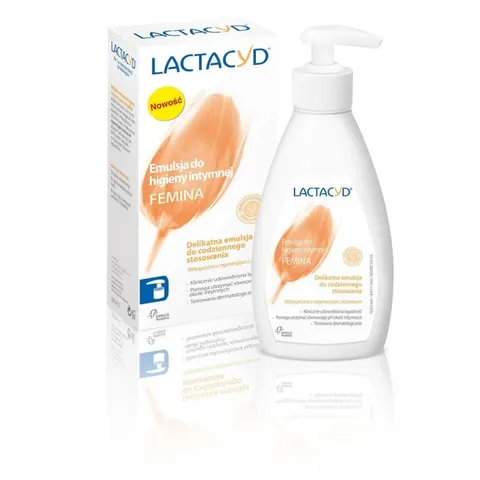 LACTACYD FEMINA Emulsja do higieny intymnej CODZIENNA PIELĘGNACJA, 200 ml z pompką
