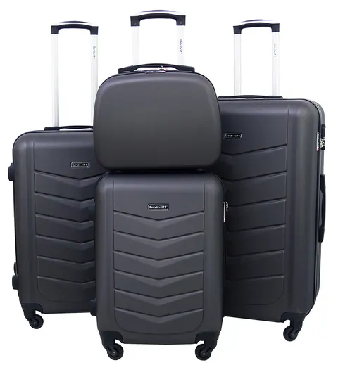 WALIZKI KOMPLET 4w1 MODEL GRAVITT 0602 GRAFITOWY