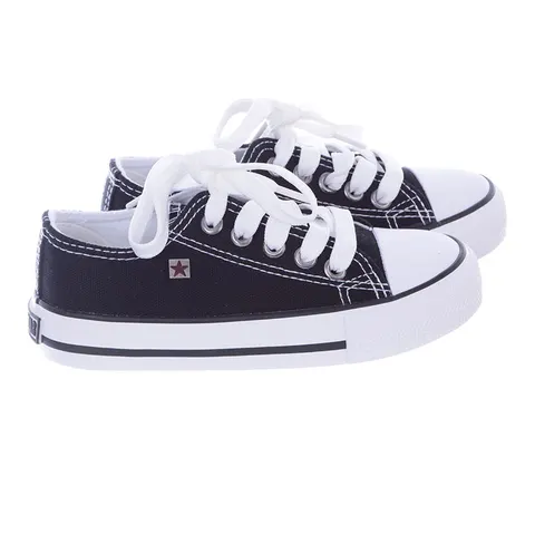 Klasyczne Trampki Niskie Młodzieżowe BIG STAR ★ Czarne FF374206 906