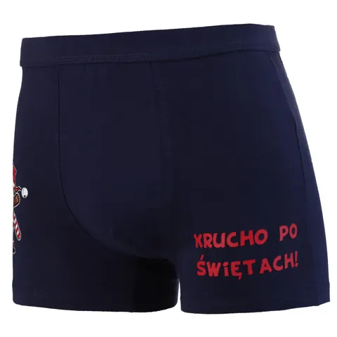 Męskie bokserki bawełniane świąteczne Krucho po świętach