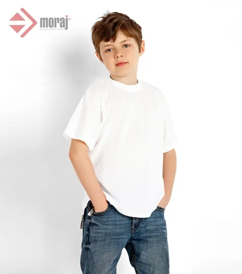 T-shirt Młodzieżowy Moraj Krótki Rękaw OTS750 Biały
