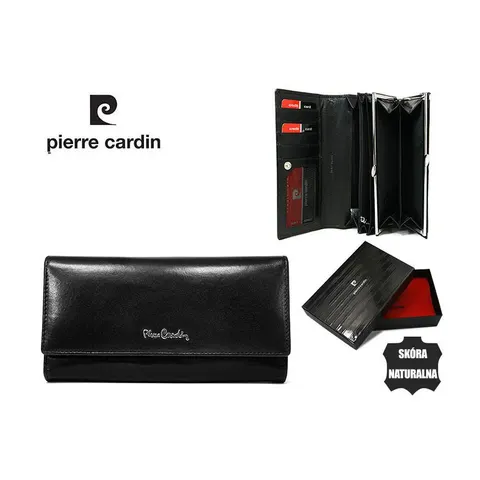 Portfel Damski Skórzany Pierre Cardin 456 Czarny