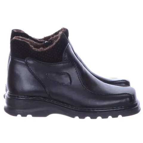 Buty Botki Zimowe Skórzane Polskie KM-3 Czarne