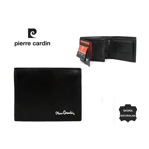 Portfel Męski Skórzany Pierre Cardin RIFD 325 TILAK 06 Czarny