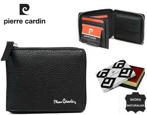 Portfel męski skórzany Pierre Cardin 8818 Tilak11 Czarny