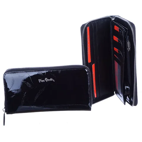 Portfel damski skórzany Pierre Cardin 02 LEAF 119 Czarny