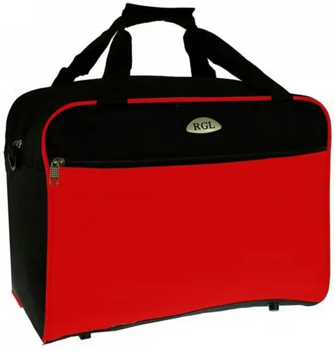 Bagaż Podręczny Torba Samolot Lot 55x40x20 Wizzair czarno czerwona
