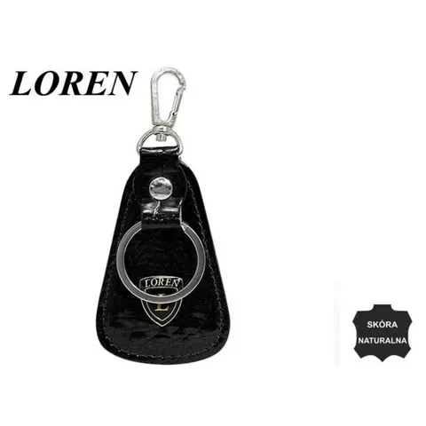 Brelok Breloczek do kluczy Skóra Loren B1-RS Czarny