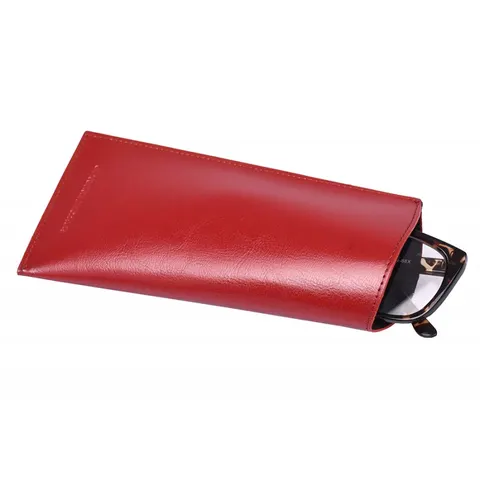 Etui na Okulary Wsuwka Skóra Naturalna G1 BVT Czerwony