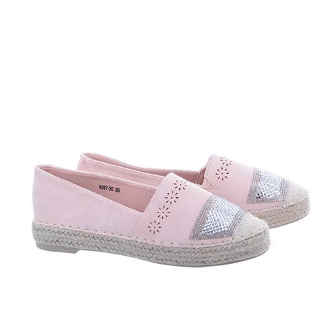 Espadryle damskie Slip On Platforma Vices 9267-20 Pudrowy Róż