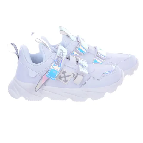 Buty Dziewczęce Sportowe Do biegania na rzepy B9360-5 Białe