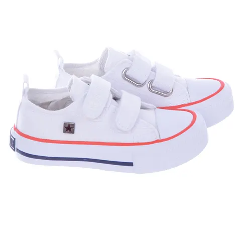 Trampki Niskie Dziecięce na rzepy BIG STAR ★ Białe HH374095