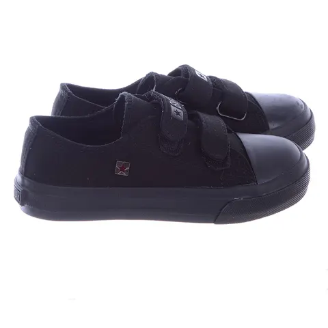 Trampki Niskie Młodzieżowe BIG STAR ★ na rzepy FF374095 Czarne