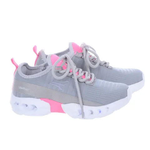Buty Dziewczęce Święcące Led AK19-15 Szare Różowe