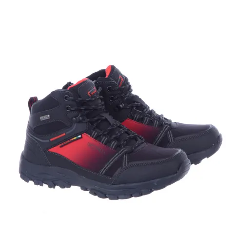 Męskie Buty Trapery Zimowe Baddoxx MXC-8294 Czarno Czerwone