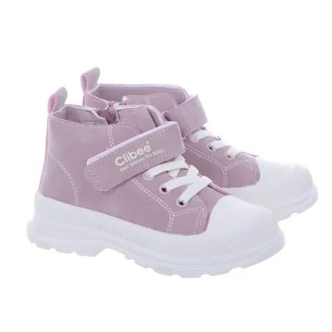Trampki Buty Sportowe Dziewczęce rzepy Clibee P700 Różowe