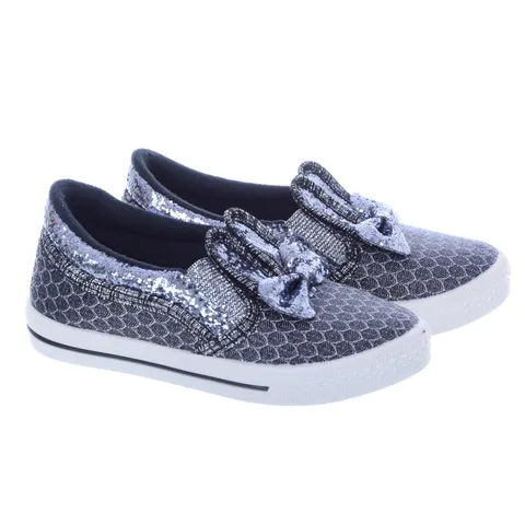 Trampki Slip On Wsuwane Dziewczęce Uszatki Bunny Czarne