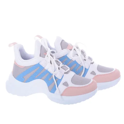 Sportowe Damskie Buty Sportowe Sneakersy Platforma 2133 Białe