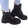 Botki Trapery Glany Workery Damskie Skotnicki B-3-178 Czarne