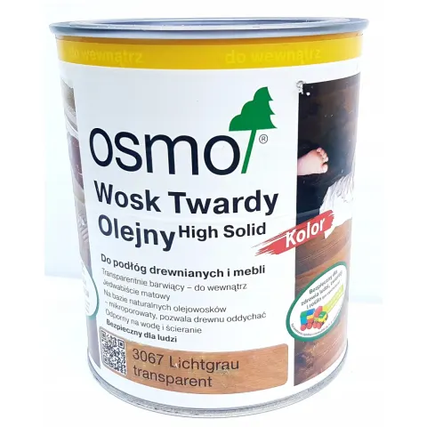 Osmo 3067 Jasny szary Wosk twardy olejny KOLOR 3067/0,75