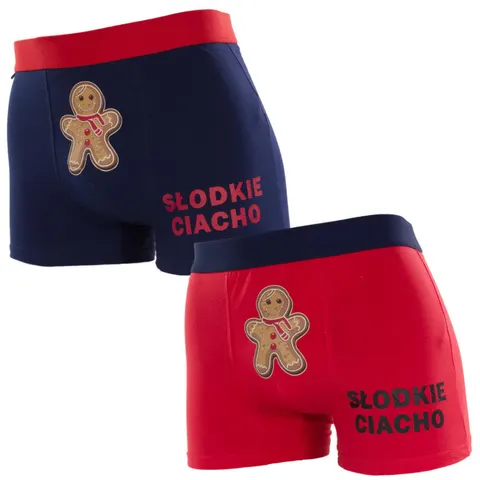 Bokserki męskie bawełniane śmieszne Słodkie ciacho MBX600