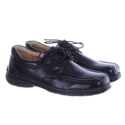 Wiązane Buty Półbuty Męskie Eleganckie Linshi A8008 Czarne