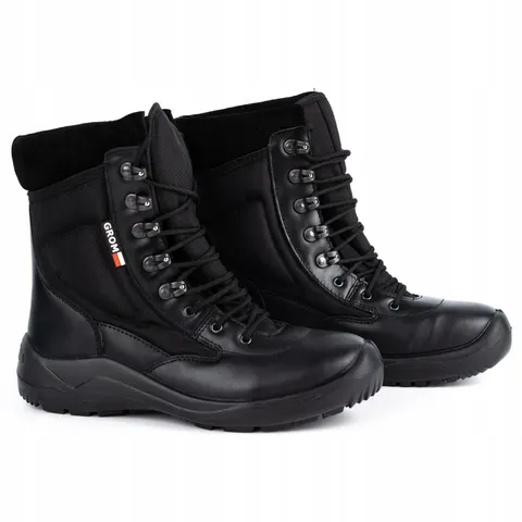Buty męskie skórzane militarne taktyczne GROM 1138 czarne