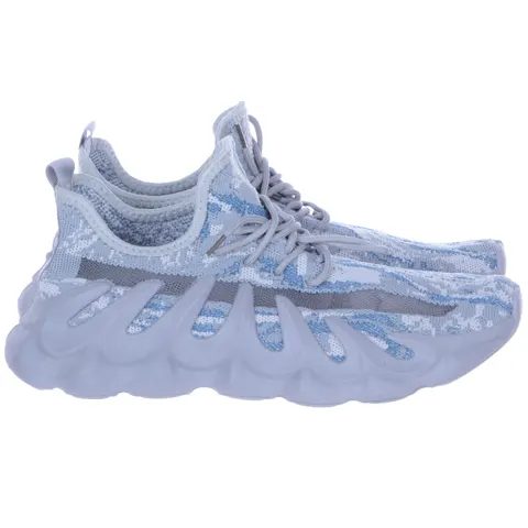 Szare Materiałowe Męskie Trampki Buty Sportowe LINSHI A9958