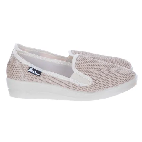 Lekkie Trampki Espadryle Wsuwane Damskie Beżowe Siateczka AL-10