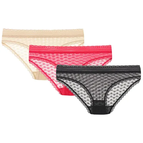 Figi bikini damskie koronkowe 6pak mix kolorów MORAJ BDM600-003
