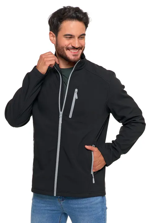 Czarna kurtka męska wiatroszczelna typu Softshell MORAJ OMW5900-001