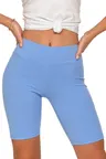Legginsy kolarki damskie w prążek wysoki stan niebieskie MORAJ RDL850-013