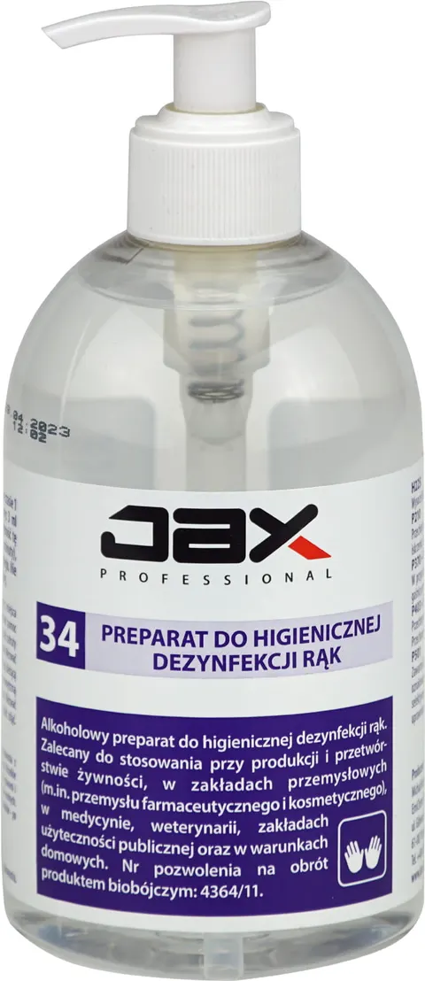 JAX Professional 34 500ml - Preparat do higienicznej dezynfekcji rąk