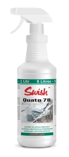 QUATO 78 PLUS - Preparat myjąco-dezynfekujący - gotowy do użytku 1L